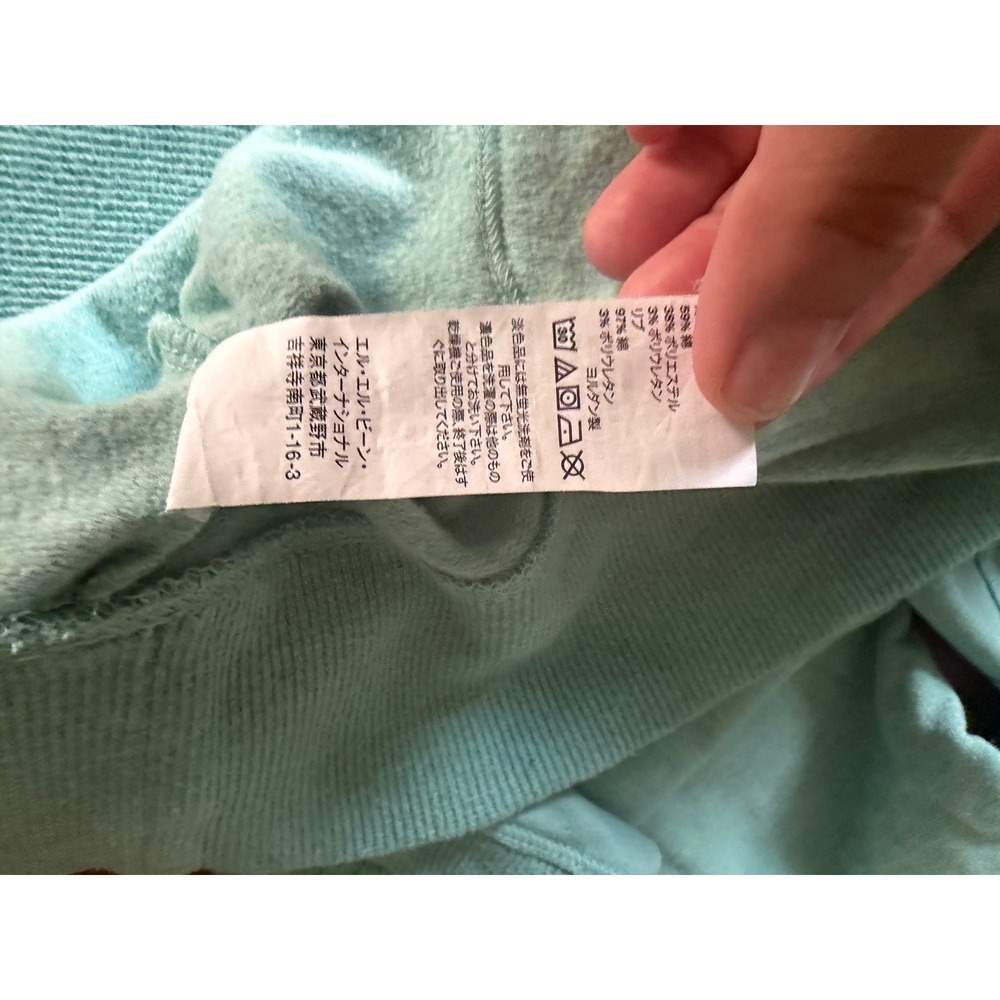 LL Bean Women XL Seafoam Green Cowl Neck Pullover Sweatshirt Thumbholes 290312 - Picture 11 of 13